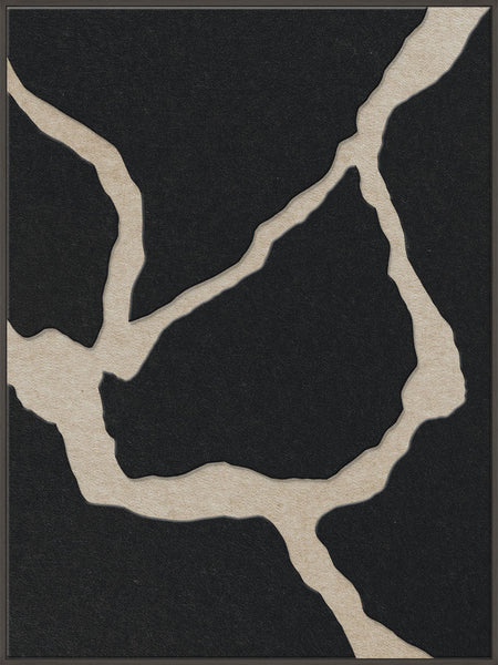 Quiet Friction 2 | ACOUSTIC ART Akustikbillede ART COPENHAGEN (DA) Sort ramme // 90x120 // Sort // Sand