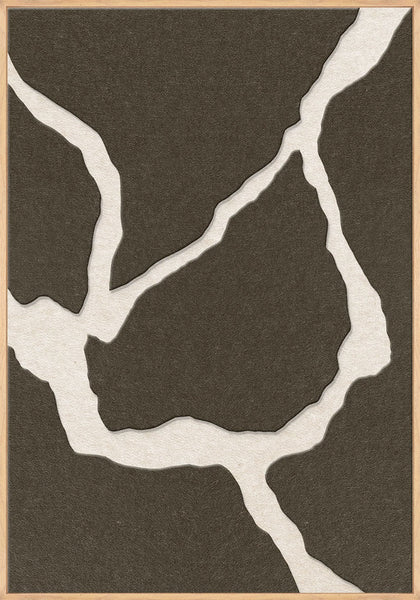 Quiet Friction 2 | ACOUSTIC ART Akustikbillede ART COPENHAGEN (DA) Ege ramme // 70x100 // Brun // Off white