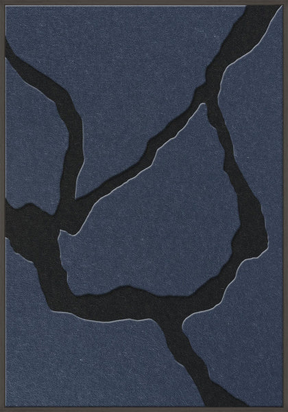 Quiet Friction 2 | ACOUSTIC ART Akustikbillede ART COPENHAGEN (DA) Sort ramme // 70x100 // Mørkeblå // Sort