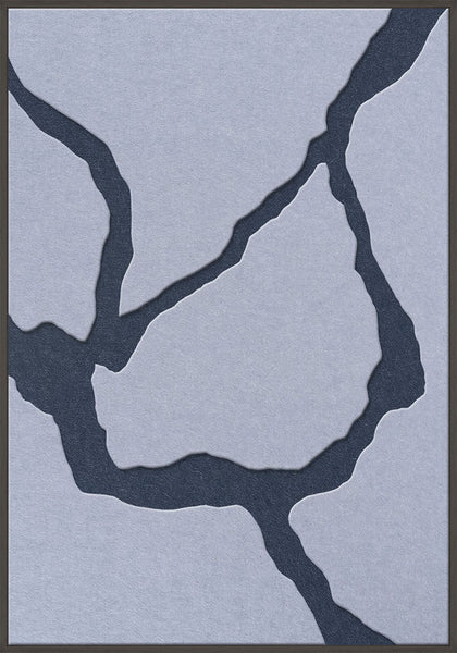 Quiet Friction 2 | ACOUSTIC ART Akustikbillede ART COPENHAGEN (DA) Sort ramme // 70x100 // Lyseblå // Mørkeblå