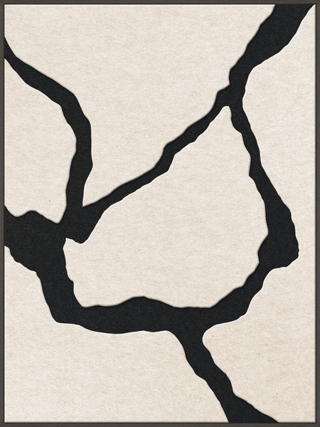 Quiet Friction 2 | ACOUSTIC ART Akustikbillede ART COPENHAGEN (DA) Sort ramme // 90x120 // Off white // Sort