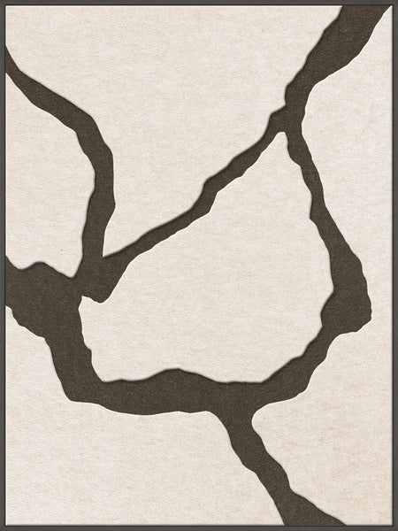 Quiet Friction 2 | ACOUSTIC ART Akustikbillede ART COPENHAGEN (DA) Sort ramme // 90x120 // Off white // Brun
