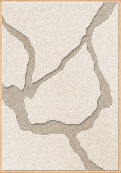 Quiet Friction 2 | ACOUSTIC ART Akustikbillede ART COPENHAGEN (DA) Ege ramme // 70x100 // Off white // Sand
