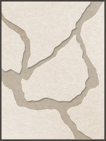 Quiet Friction 2 | ACOUSTIC ART Akustikbillede ART COPENHAGEN (DA) Sort ramme // 90x120 // Off white // Sand