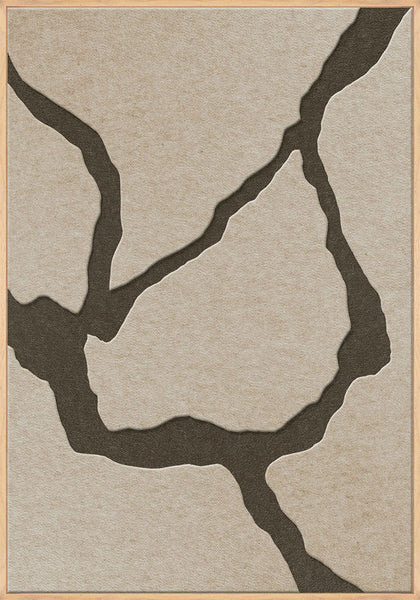 Quiet Friction 2 | ACOUSTIC ART Akustikbillede ART COPENHAGEN (DA) Ege ramme // 70x100 // Sand // Brun