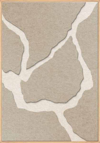 Quiet Friction 2 | ACOUSTIC ART Akustikbillede ART COPENHAGEN (DA) Ege ramme // 70x100 // Sand // Off white
