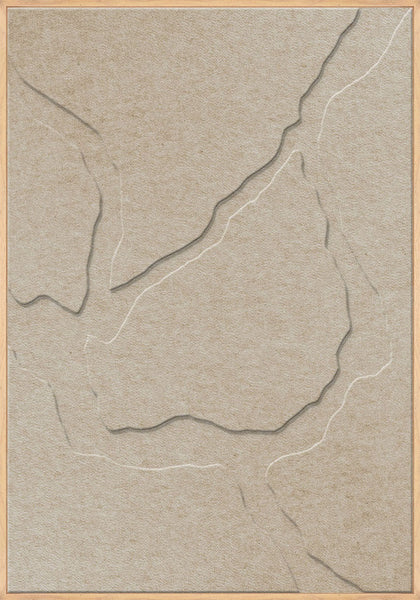 Quiet Friction 2 | ACOUSTIC ART Akustikbillede ART COPENHAGEN (DA) Ege ramme // 70x100 // Sand // Sand