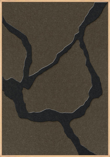 Guiet Friction 1 | ACOUSTIC ART Acoustic Art ART COPENHAGEN (DA) Ege ramme // 70x100 // Sort // Brun