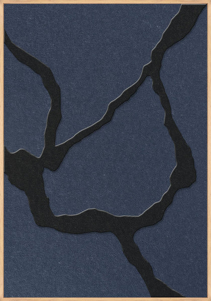 Guiet Friction 1 | ACOUSTIC ART Acoustic Art ART COPENHAGEN (DA) Ege ramme // 70x100 // Sort // Mørkeblå