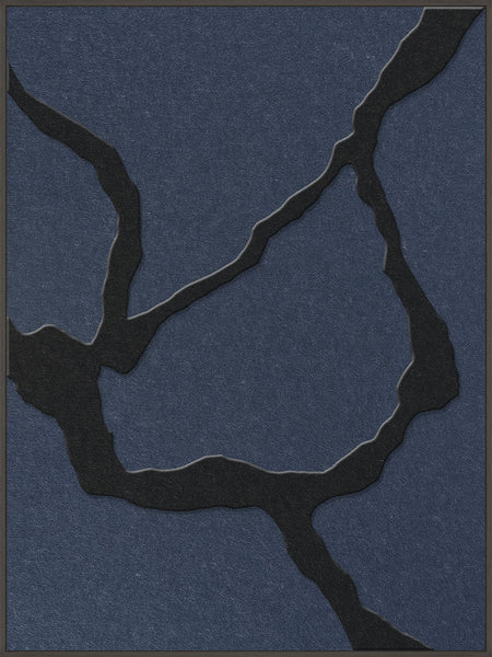 Guiet Friction 1 | ACOUSTIC ART Acoustic Art ART COPENHAGEN (DA) Sort ramme // 90x120 // Sort // Mørkeblå