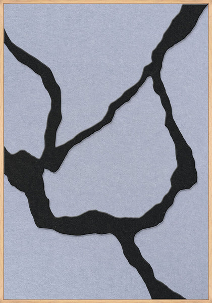 Guiet Friction 1 | ACOUSTIC ART Acoustic Art ART COPENHAGEN (DA) Ege ramme // 70x100 // Sort // Lyseblå