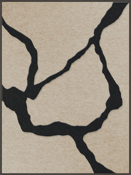 Guiet Friction 1 | ACOUSTIC ART Acoustic Art ART COPENHAGEN (DA) Sort ramme // 90x120 // Sort // Sand