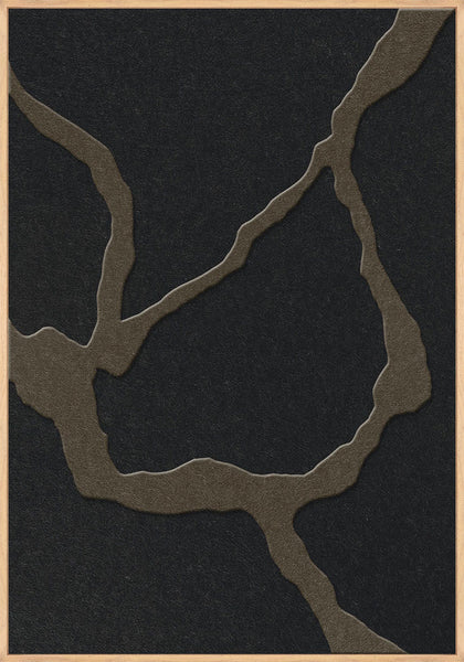 Guiet Friction 1 | ACOUSTIC ART Acoustic Art ART COPENHAGEN (DA) Ege ramme // 70x100 // Brun // Sort