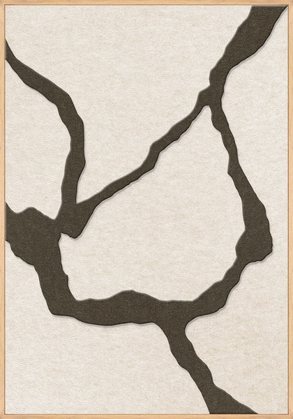 Guiet Friction 1 | ACOUSTIC ART Acoustic Art ART COPENHAGEN (DA) Ege ramme // 70x100 // Brun // Off white