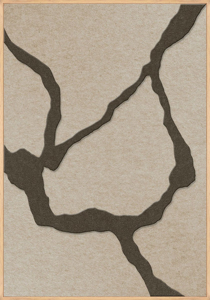 Guiet Friction 1 | ACOUSTIC ART Acoustic Art ART COPENHAGEN (DA) Ege ramme // 70x100 // Brun // Sand