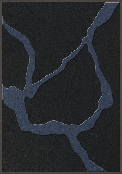 Guiet Friction 1 | ACOUSTIC ART Acoustic Art ART COPENHAGEN (DA) Sort ramme // 70x100 // Mørkeblå // Sort