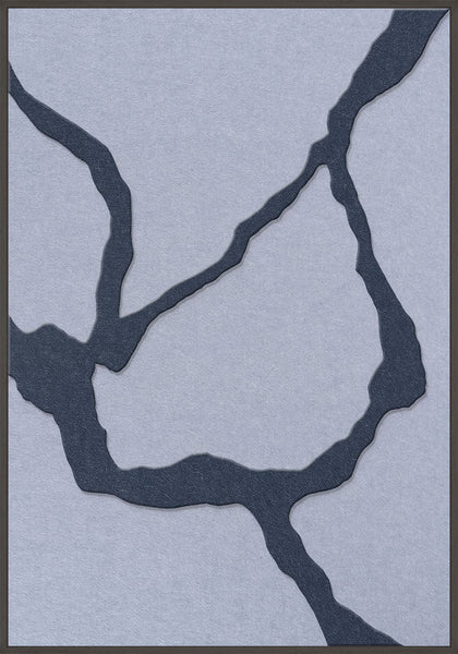 Guiet Friction 1 | ACOUSTIC ART Acoustic Art ART COPENHAGEN (DA) Sort ramme // 70x100 // Mørkeblå // Lyseblå