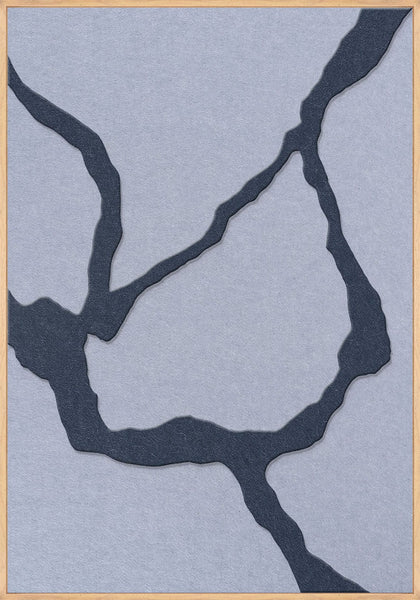 Guiet Friction 1 | ACOUSTIC ART Acoustic Art ART COPENHAGEN (DA) Ege ramme // 70x100 // Mørkeblå // Lyseblå