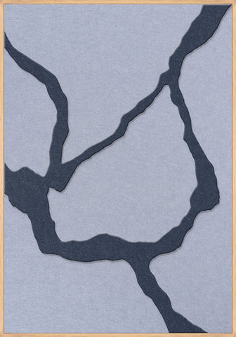 Guiet Friction 1 | ACOUSTIC ART Acoustic Art ART COPENHAGEN (DA) Ege ramme // 70x100 // Mørkeblå // Lyseblå