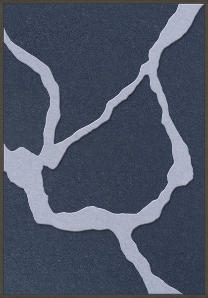 Guiet Friction 1 | ACOUSTIC ART Acoustic Art ART COPENHAGEN (DA) Sort ramme // 70x100 // Lyseblå // Mørkeblå