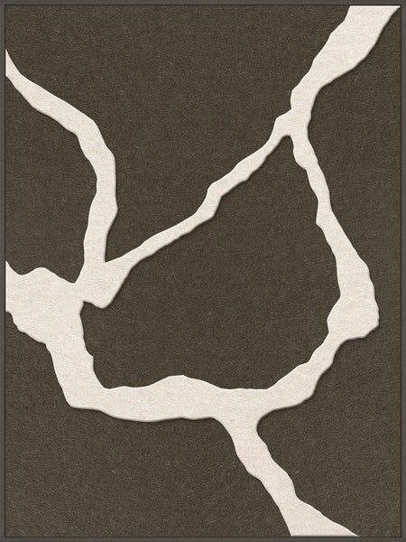 Guiet Friction 1 | ACOUSTIC ART Acoustic Art ART COPENHAGEN (DA) Sort ramme // 90x120 // Off white // Brun