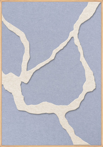 Guiet Friction 1 | ACOUSTIC ART Acoustic Art ART COPENHAGEN (DA) Ege ramme // 70x100 // Off white // Lyseblå