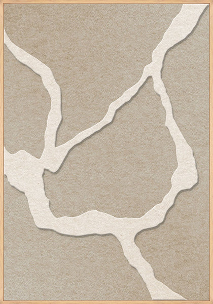 Guiet Friction 1 | ACOUSTIC ART Acoustic Art ART COPENHAGEN (DA) Ege ramme // 70x100 // Off white // Sand