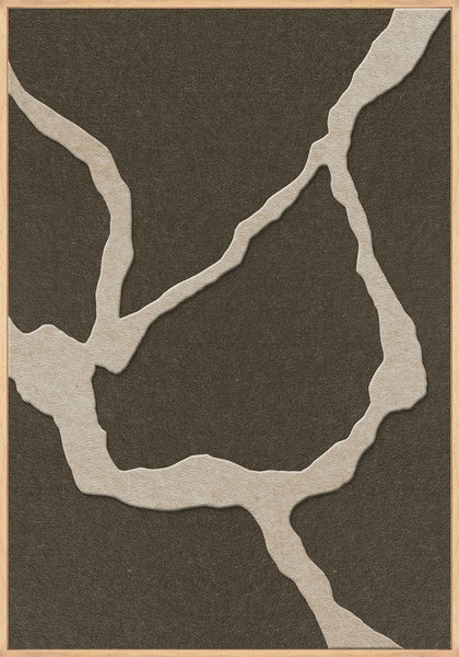 Guiet Friction 1 | ACOUSTIC ART Acoustic Art ART COPENHAGEN (DA) Ege ramme // 70x100 // Sand // Brun