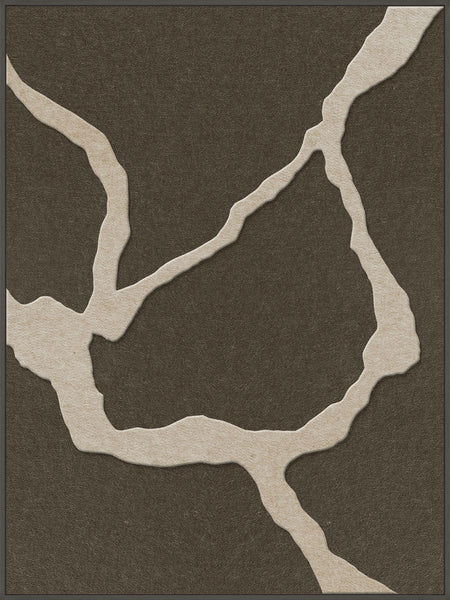 Guiet Friction 1 | ACOUSTIC ART Acoustic Art ART COPENHAGEN (DA) Sort ramme // 90x120 // Sand // Brun