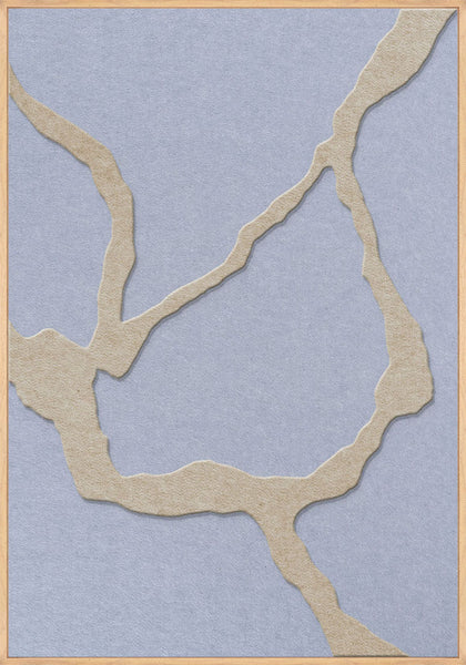 Guiet Friction 1 | ACOUSTIC ART Acoustic Art ART COPENHAGEN (DA) Ege ramme // 70x100 // Sand // Lyseblå