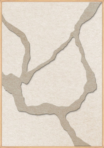 Quiet Friction 1 | ACOUSTIC ART Akustikbillede ART COPENHAGEN (DA) Ege ramme // 70x100 // Sand // Off white