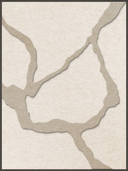 Guiet Friction 1 | ACOUSTIC ART Acoustic Art ART COPENHAGEN (DA) Sort ramme // 90x120 // Sand // Off white