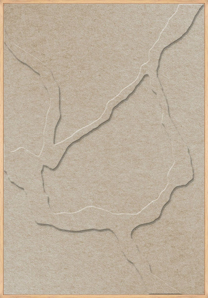 Guiet Friction 1 | ACOUSTIC ART Acoustic Art ART COPENHAGEN (DA) Ege ramme // 70x100 // Sand // Sand