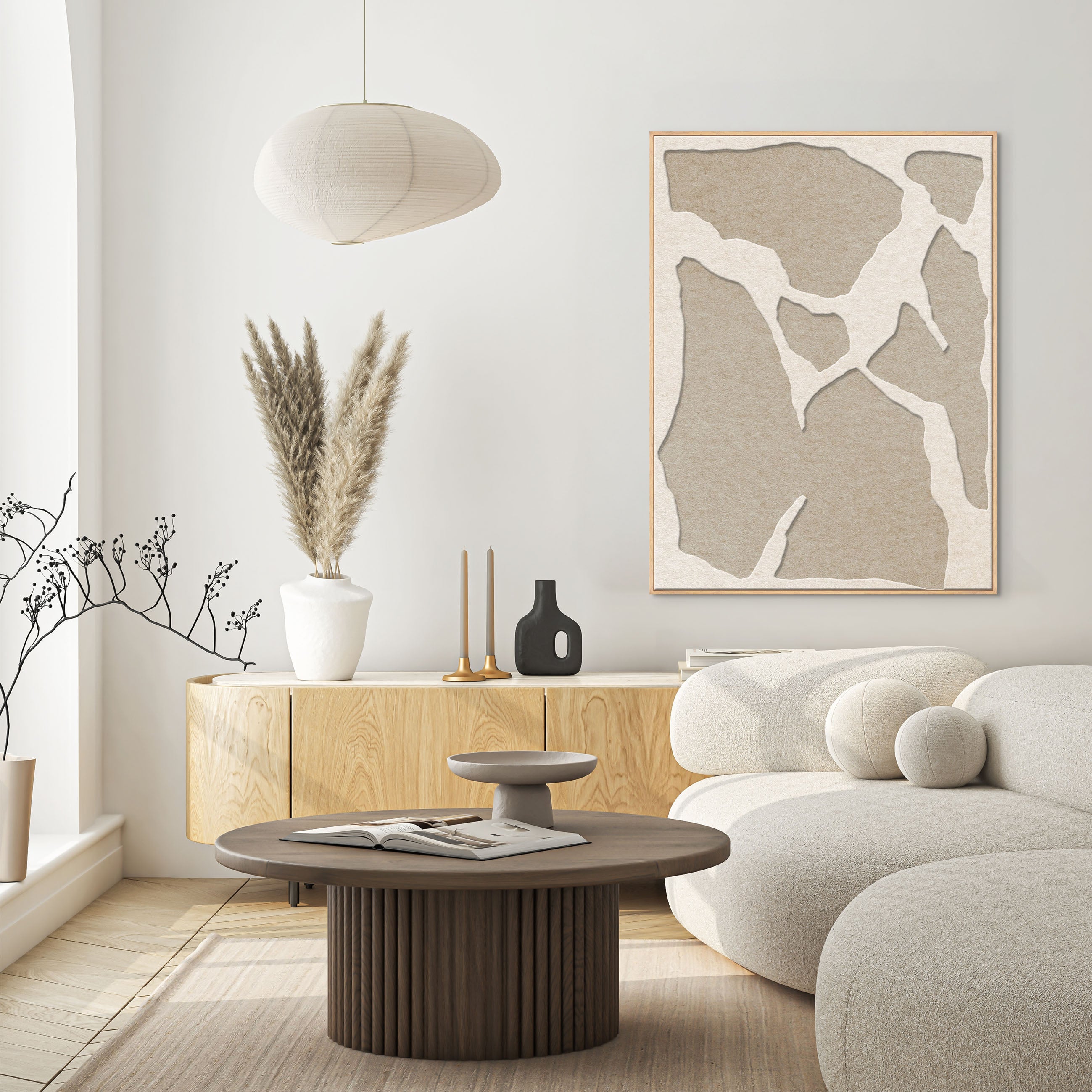 Soundgarden 2 | ACOUSTIC ART Acoustic Art ART COPENHAGEN (DA) Ege ramme // 70x100 // Off white // Sand