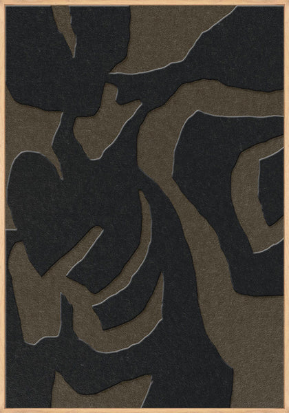 Soft Embrace 1 | ACOUSTIC ART Akustikbillede ART COPENHAGEN (DA) Ege ramme // 70x100 // Sort // Brun