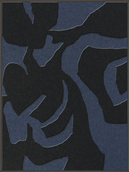 Soft Embrace 1 | ACOUSTIC ART Acoustic Art ART COPENHAGEN (DA) Sort ramme // 90x120 // Sort // Mørkeblå