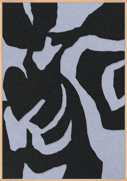 Soft Embrace 1 | ACOUSTIC ART Akustikbillede ART COPENHAGEN (DA) Ege ramme // 70x100 // Sort // Lyseblå
