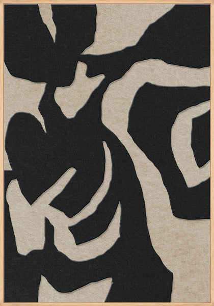 Soft Embrace 1 | ACOUSTIC ART Akustikbillede ART COPENHAGEN (DA) Ege ramme // 70x100 // Sort // Sand