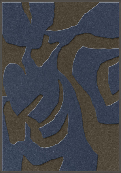 Soft Embrace 1 | ACOUSTIC ART Acoustic Art ART COPENHAGEN (DA) Sort ramme // 70x100 // Mørkeblå // Brun