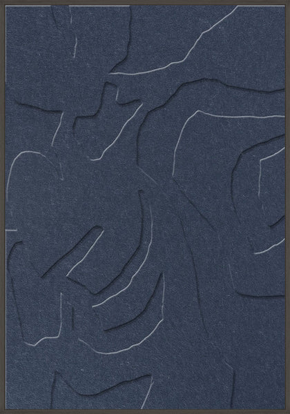 Soft Embrace 1 | ACOUSTIC ART Acoustic Art ART COPENHAGEN (DA) Sort ramme // 70x100 // Mørkeblå // Mørkeblå