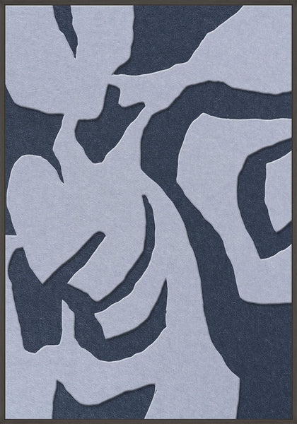 Soft Embrace 1 | ACOUSTIC ART Acoustic Art ART COPENHAGEN (DA) Sort ramme // 70x100 // Lyseblå // Mørkeblå