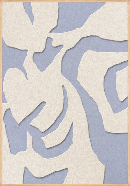 Soft Embrace 1 | ACOUSTIC ART Akustikbillede ART COPENHAGEN (DA) Ege ramme // 70x100 // Off white // Lyseblå
