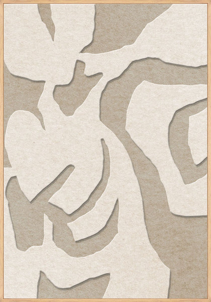 Soft Embrace 1 | ACOUSTIC ART Akustikbillede ART COPENHAGEN (DA) Ege ramme // 70x100 // Off white // Sand