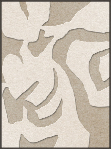 Soft Embrace 1 | ACOUSTIC ART Acoustic Art ART COPENHAGEN (DA) Sort ramme // 90x120 // Off white // Sand