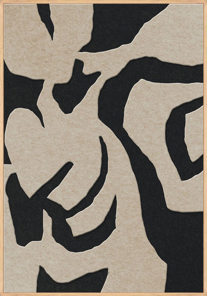 Soft Embrace 1 | ACOUSTIC ART Akustikbillede ART COPENHAGEN (DA) Ege ramme // 70x100 // Sand // Sort