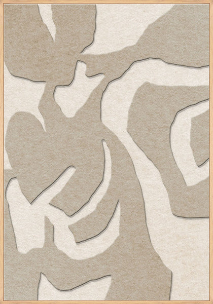 Soft Embrace 1 | ACOUSTIC ART Akustikbillede ART COPENHAGEN (DA) Ege ramme // 70x100 // Sand // Off white