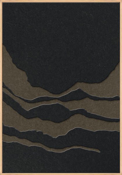 Tonefield 2 | ACOUSTIC ART Akustikbillede ART COPENHAGEN (DA) Ege ramme // 70x100 // Sort // Brun