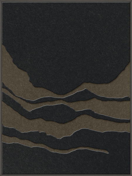 Tonefield 2 | ACOUSTIC ART Akustikbillede ART COPENHAGEN (DA) Sort ramme // 90x120 // Sort // Brun