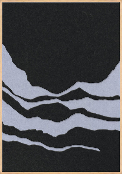 Tonefield 2 | ACOUSTIC ART Akustikbillede ART COPENHAGEN (DA) Ege ramme // 70x100 // Sort // Lyseblå