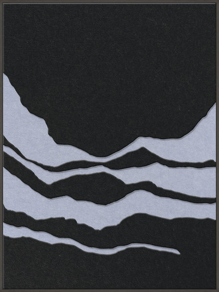 Tonefield 2 | ACOUSTIC ART Akustikbillede ART COPENHAGEN (DA) Sort ramme // 90x120 // Sort // Lyseblå
